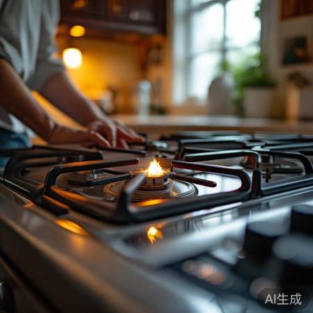 检查燃气灶气阀，点火第一步！