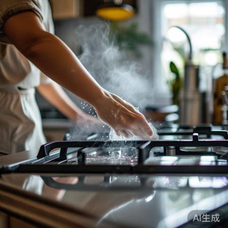 “燃气灶定期清洁，卫生又安全”