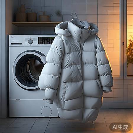 洗衣机洗涤需充足时间，羽绒服洗