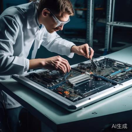 断屏连接主板，小心操作，勿错极