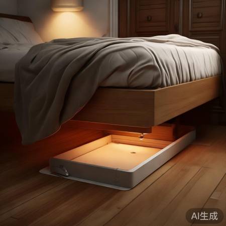 床底藏保险柜，美观实用。