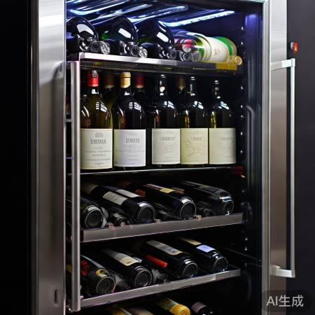 红酒柜揭秘:双层玻璃门,LED