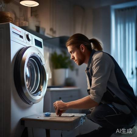 洗衣机故障，联系售后修，留意硬