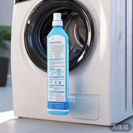 洗衣机护理液标识牌，识别放置关