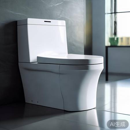 简约现代智能马桶，白色大气。