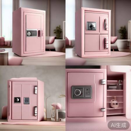 粉色家居存钱保险柜，安全又美观