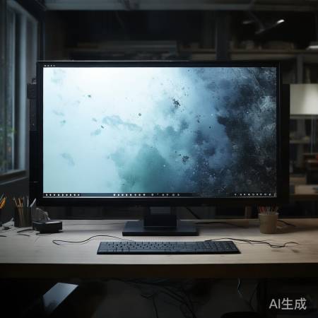 显示屏老化损坏，影响显示效果。