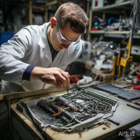 拆后盖，小心线路