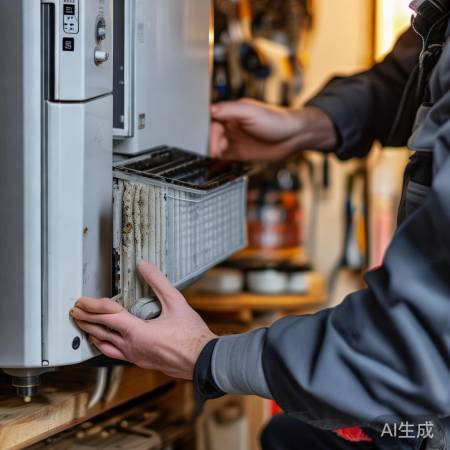壁挂炉维修：滤网清理，断电换元