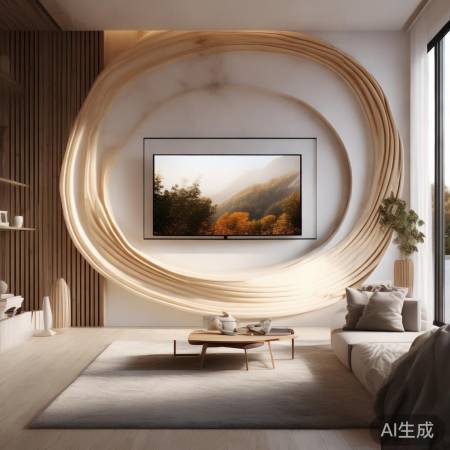 弧形电视墙,美实用,百搭家居风