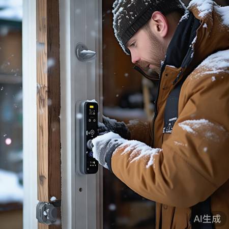 冬季装指纹锁，师傅效率高，质量