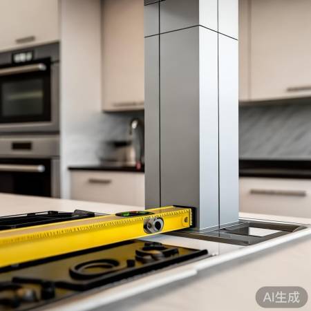 烟道墙开口上移，垂直度与中心线