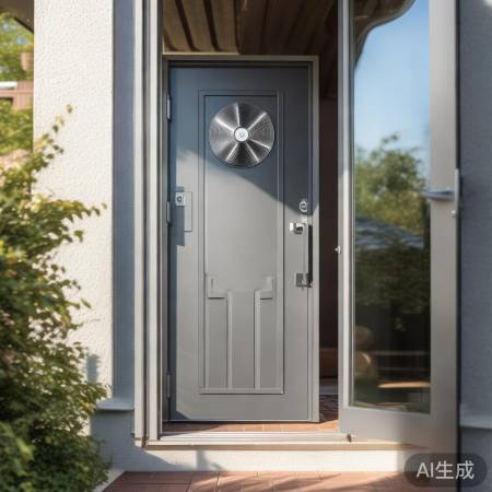 “灰色防盗门风扇，清凉神器来袭