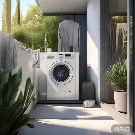 阳台洗衣机,干湿分离美家居