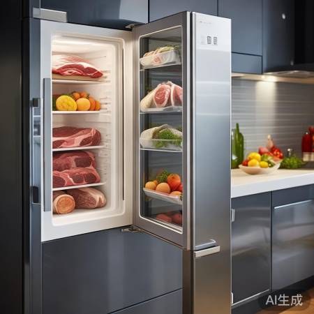 冷藏室上层宽敞，取物不便腰累