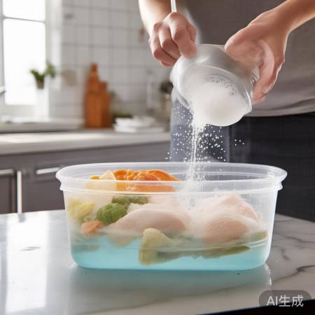 盐水浸泡快速解冻保鲜法