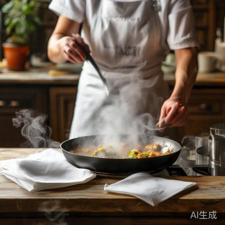 炒菜放纸巾，吸附油烟，轻松清洁