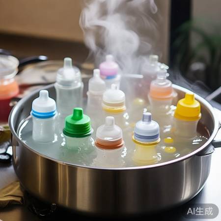 水量适中，覆盖奶瓶，确保消毒彻