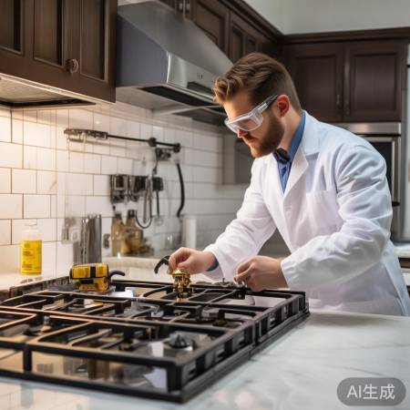 确保燃气关闭,安全拆卸进行中。