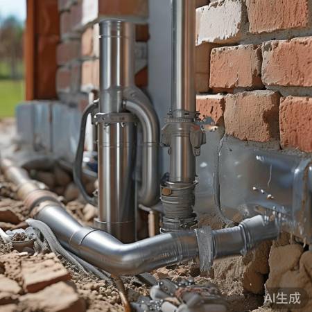 预埋引流管，热水器连接水管，装