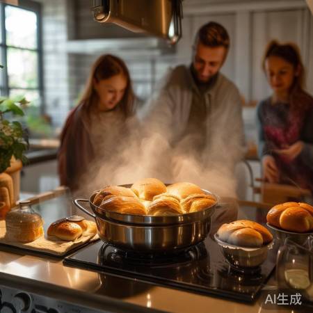 集成灶蒸包子，厨房省时新选择