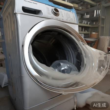 洗衣机前盖漏水，原因分析。