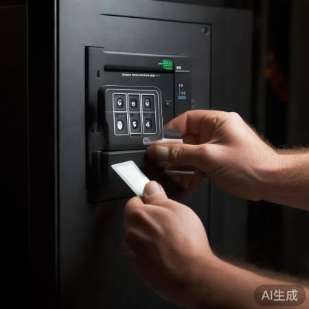 保险柜开锁：插卡入槽，轻推即开