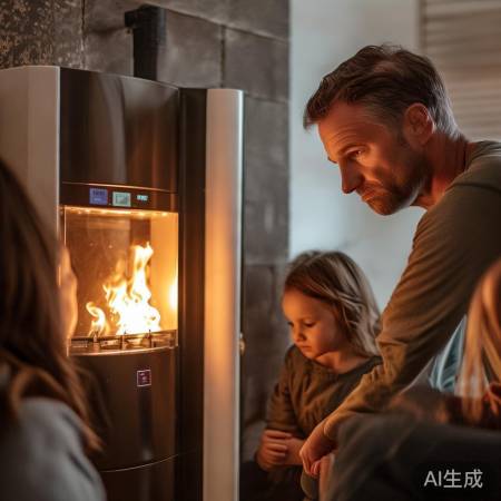 检查壁挂炉燃烧及水压,调整风门