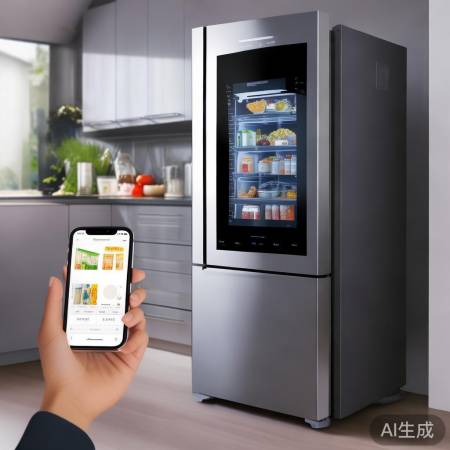 智能家居冰箱，远程操控，时尚生