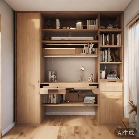 书桌柜一体，空间利用率高，心动