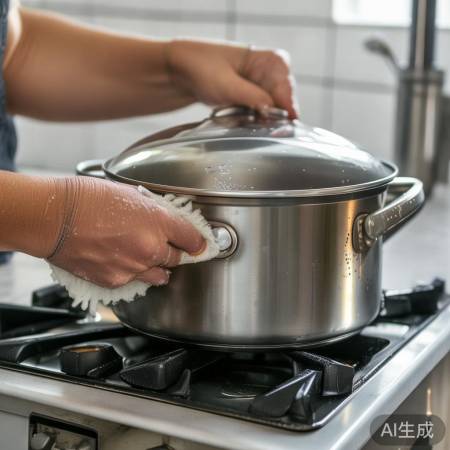 烹饪防油渍，盖严炉头擦净。