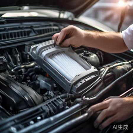 安装滤芯，方向一致。